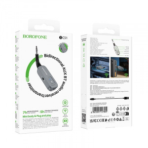 Автомобильный AUX-адаптер Borofone BC51 (Bluetooth)